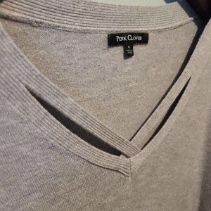 Pink Clover Bay Cross Front Detail Pullover